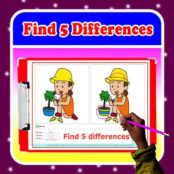 Preview of Visual Perception, Occupational Therapy, Autism, Spot 5 Differences, SET 2 OF 2