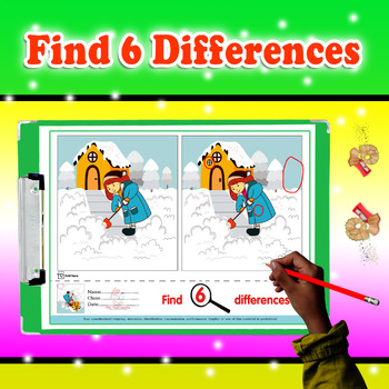 Preview of Visual Perception, Occupational Therapy, Autism, Spot 6 Differences, SET 2 OF 2