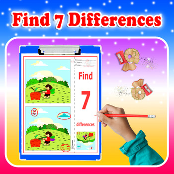 Preview of Visual Perception, Occupational Therapy, Autism, Spot 7 Differences, SET 2 OF 2