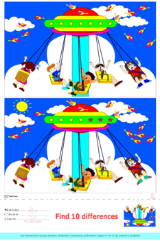 Preview of Visual Perception, Spot 10 Differences, Occupational Therapy, autism, FREEBIE