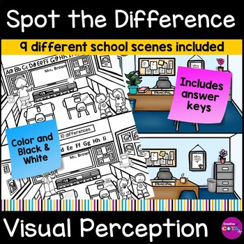 Preview of Occupational Therapy Activities School Visual Perception Spot the Difference