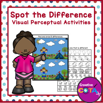Preview of Occupational Therapy Visual Perception Spot the Difference Seasons Activity