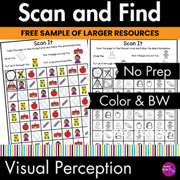 visual perceptual activities for eye tracking freebie by creativecota llc