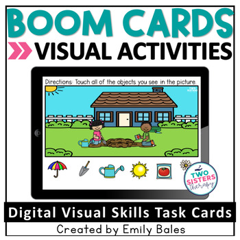 Preview of Visual Perceptual Activities for Summer Boom Card