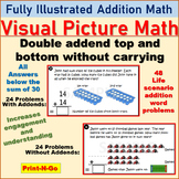 Visual Picture Math: Double Addend Word Problems: Adapted 