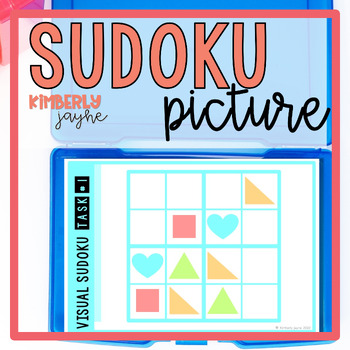 Preview of Visual Picture Sudoku Task Cards | Extension for Gifted & Talented Students 2