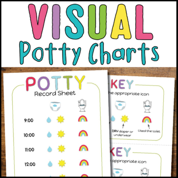 Preview of Visual Potty Training Progress Charts for Prizes or Preschool Records *EDITABLE*