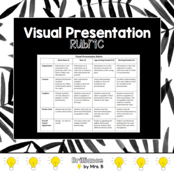 visual presentation rubric middle school