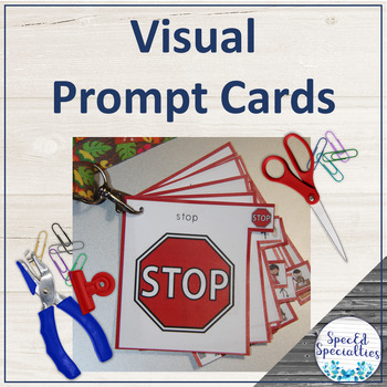 Preview of Lanyard Visual Prompt Cards for Behavior and Communication