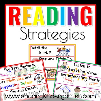 Visual Reading Strategy Cards by Sharing Kindergarten | TPT