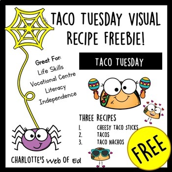 Preview of Visual Recipe Freebie! Taco Tuesday!