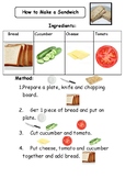 Visual Recipe- How to make a cheese, tomato and cucumber sandwich