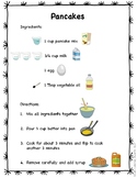 Visual Recipe for Pancakes with Comprehension