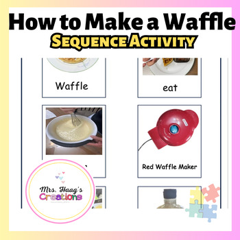 Preview of Visual Recipe for Waffles With Comprehension