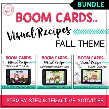 Preview of Visual Recipes BOOM Cards™ BUNDLE | FALL THEME | Speech Therapy