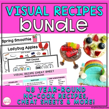 Preview of Visual Recipes BUNDLE Year Round  | Speech Therapy | Life Skills
