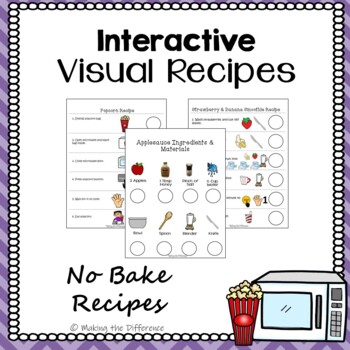 Preview of Visual Recipes- Interactive Cooking- No Bake Recipes