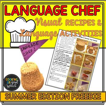 Preview of LANGUAGE CHEF| Edible Sand | Language Skills| Cooking| Visual Recipes| FREE