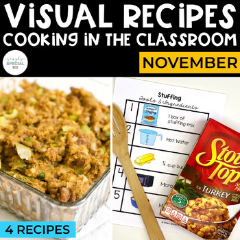 Preview of Visual Recipes | November | Cooking | Special Education