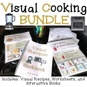 Preview of Visual Recipes and Interactive Books for special education BUNDLE