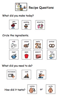 Visual Recipes for Children with Autism: Quick Snacks by The Autism Helper