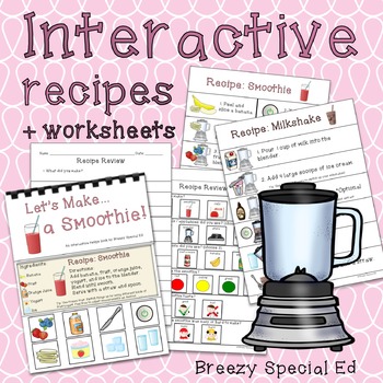 Preview of Visual Recipes for Milkshakes and Smoothies for life skill special education 