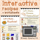 Visual Recipes for Nachos and Cheese Quesadillas for speci