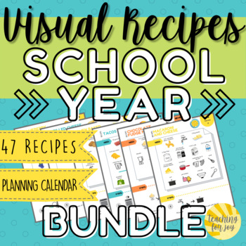 Preview of Visual Recipes for Special Education: Cooking Through the School Year BUNDLE