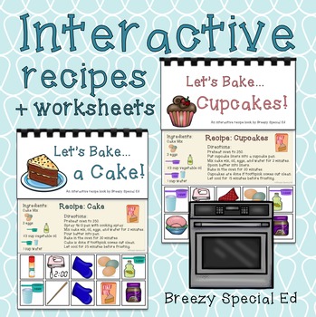 Preview of Visual Recipes for special education: Cake and Cupcakes