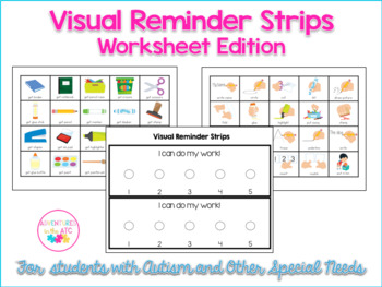 Preview of Visual Reminder Strips - Worksheet Edition