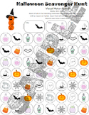 Visual Scanning Worksheet - Halloween