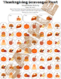 Visual Scanning Worksheet - Thanksgiving