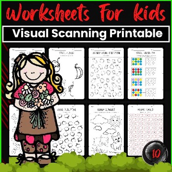 Preview of Visual Scanning Worksheets Printable