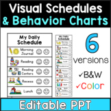 Visual Schedule / Behavior Charts - EDITABLE