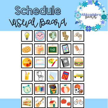 Visual Schedule Board w/ Fun Icons by Tokens of Behavior | TPT