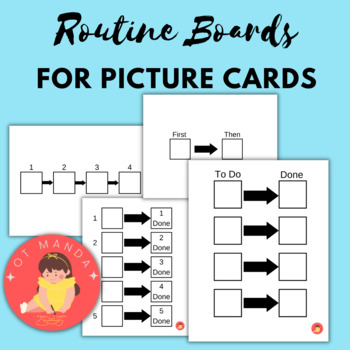 Preview of Visual Schedule Boards for Picture Cards | Daily Routine and Task Chore Charts