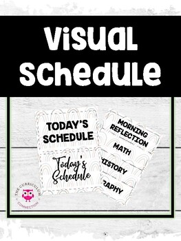 Visual Schedule Boho Rainbow by The Curriculum Connection | TPT
