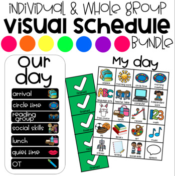 Preview of Visual Schedule BUNDLE- Individual & Whole Group