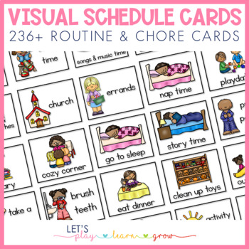 20 Printed Picture Clips for Kids  Chore chart pictures, Kids schedule,  Morning routine