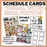 Visual Schedule Cards Editable | Real Photos | Schedule Organizer