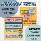 Visual Schedule Cards | Modern Rainbow | EDITABLE