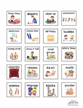 Visual Schedule Cards (Pre-K/Early Elementary) by The Safe Space