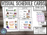 Visual Schedule Cards | Two Sizes | Rainbow Text and All-B