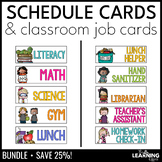 Visual Daily Schedule Cards and Classroom Student Jobs | E