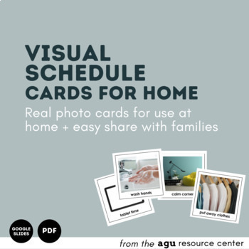 Preview of Visual Schedule Cards for Home | EDITABLE + Great to Send Home to Parents