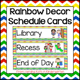 Visual Schedule Cards for Rainbow Decor