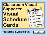 Classroom Visual Supports: Visual Schedule Cards Featuring
