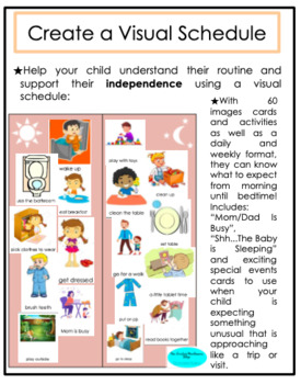 Preview of Visual Routine Charts w/ Helpful Hints | Montessori Distance Learning