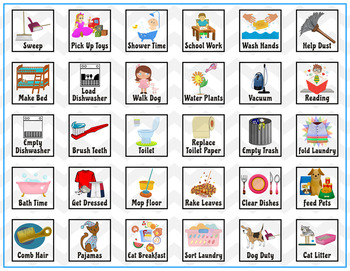 Visual Schedule/ Chore Chart/ Routine Cards for Kids by EliteCraftStudios