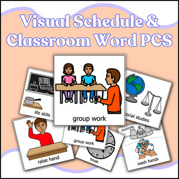 Preview of Visual Schedule & Classroom Word Boardmaker PCS Cards